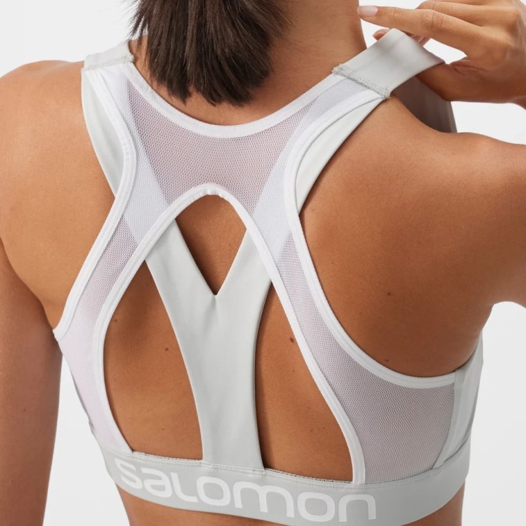 Salomon Cross Women's Run Bras White | CA 73X10